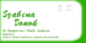 szabina domok business card